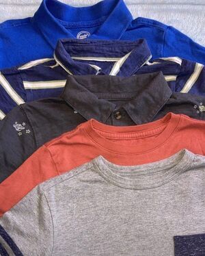 Boys 6/7 Short Sleeve (5) Bundle Polo, T, Carter, Cat & Jack, Wonder Nation
